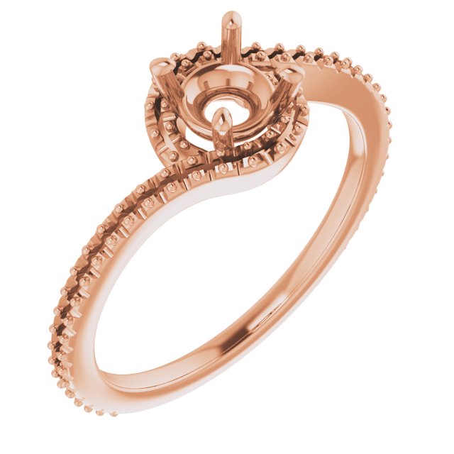 Halo-Style Bypass Engagement Ring