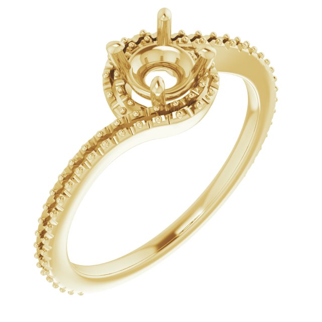 Halo-Style Bypass Engagement Ring