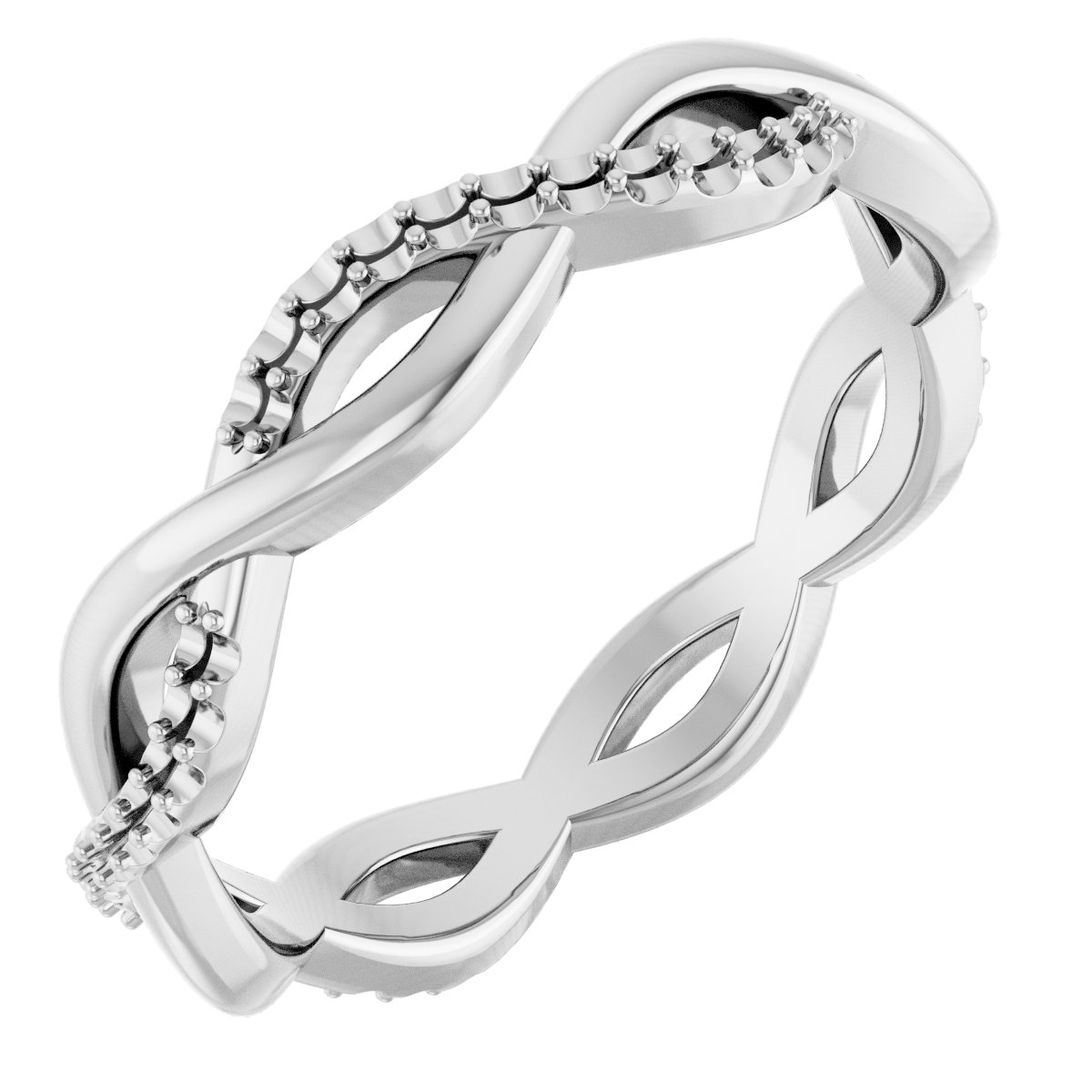 Platinum .20 CTW Diamond Infinity Inspired Eternity Band Size 6 Ref 12449986