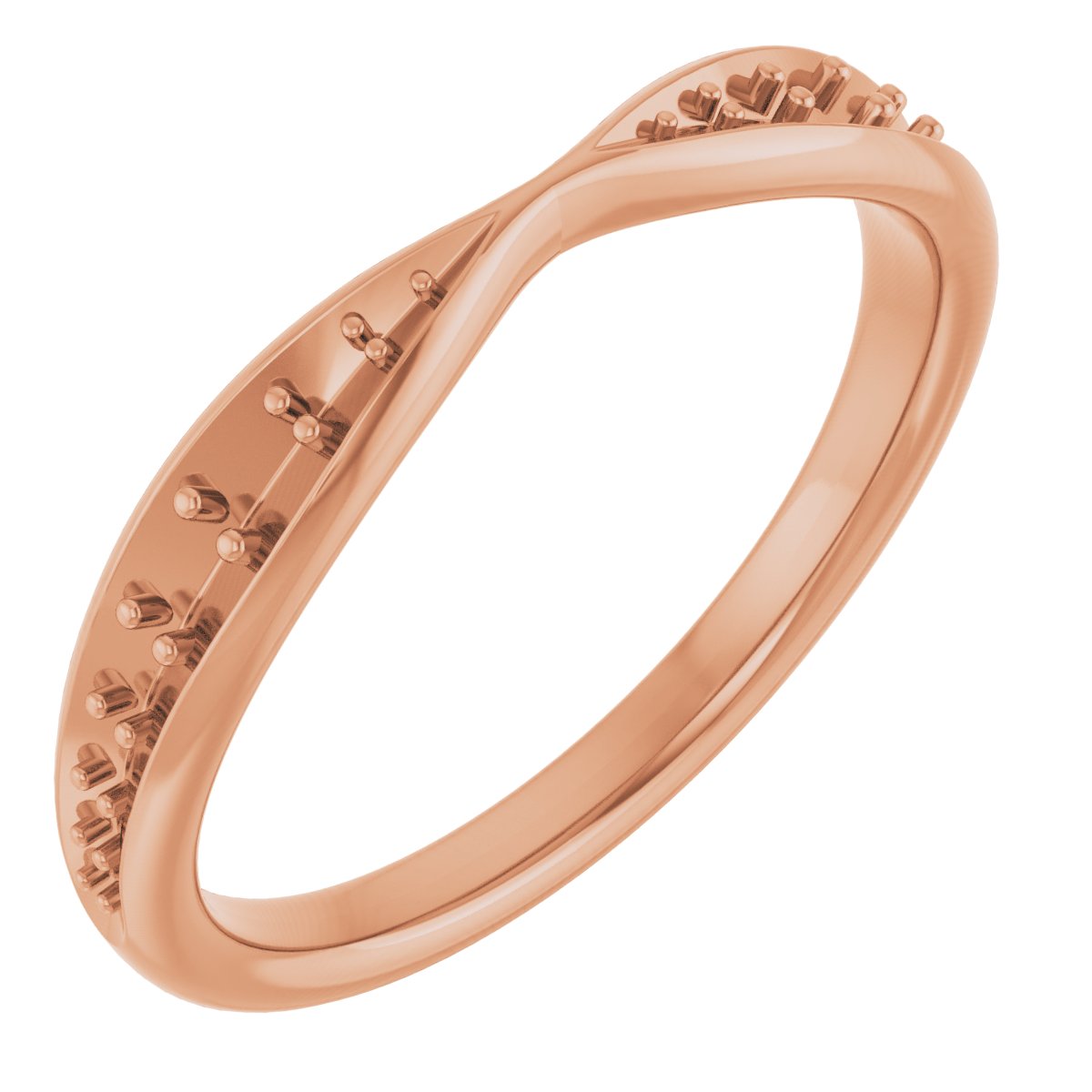 14K Rose .20 CTW Diamond Pinched Contour Band Ref 12483635