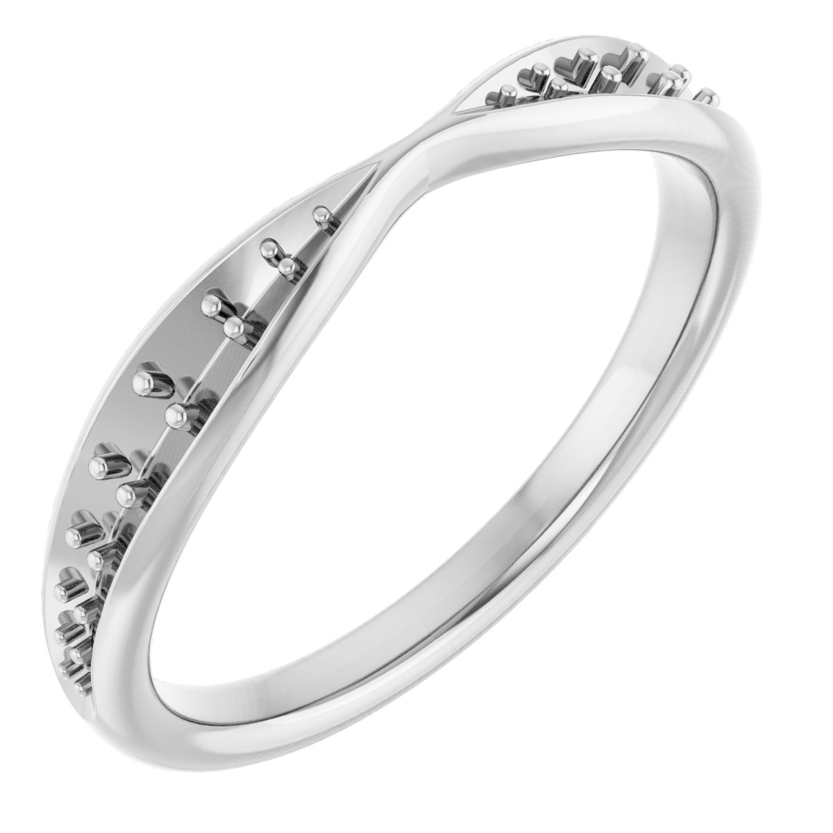 14K White .20 CTW Diamond Pinched Contour Band Ref 12483633