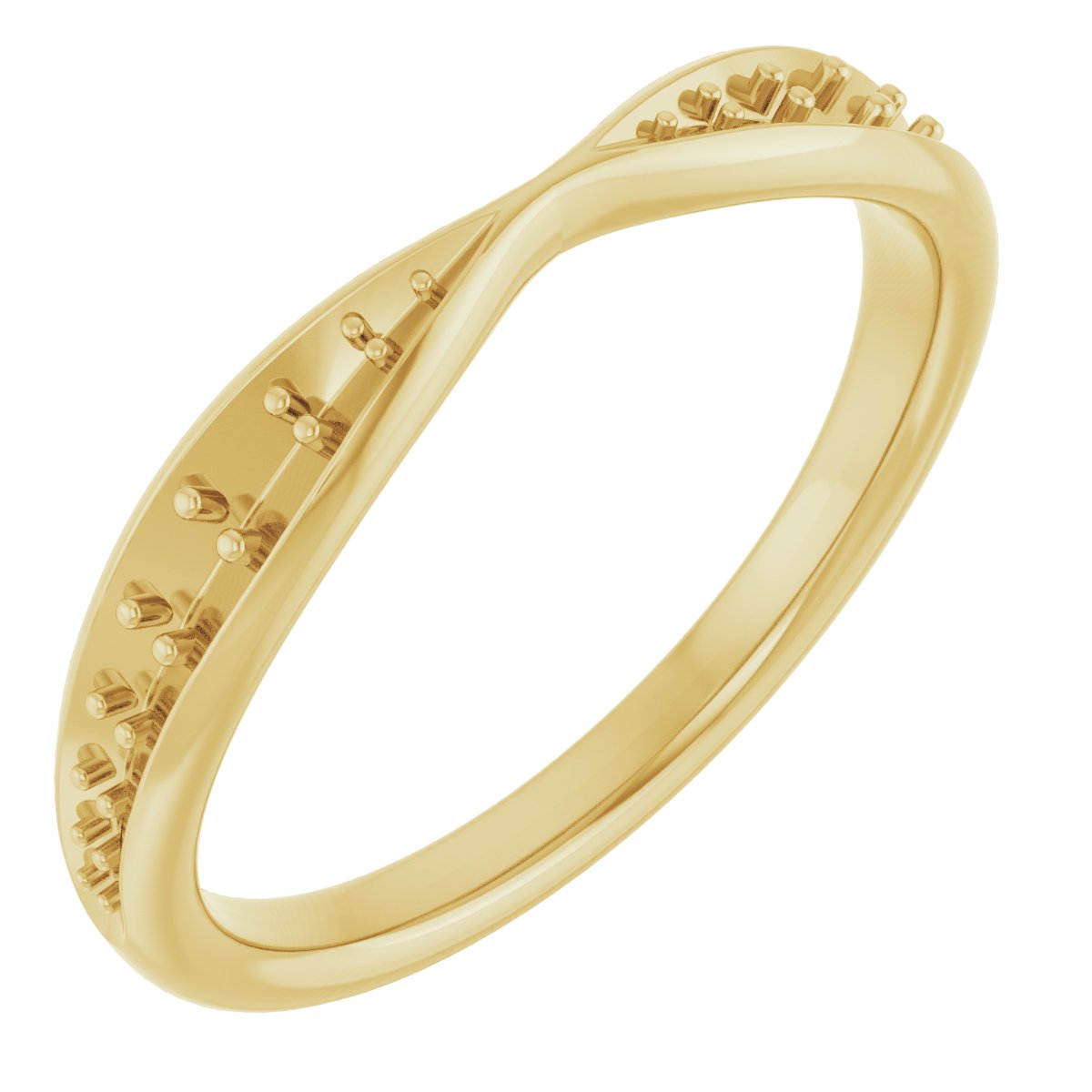 14K Yellow .20 CTW Diamond Pinched Contour Band Ref 12483634