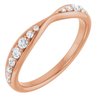 14K Rose .20 CTW Diamond Pinched Contour Band Ref 12483635