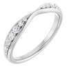 14K White .20 CTW Diamond Pinched Contour Band Ref 12483633