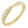 14K Yellow .20 CTW Diamond Pinched Contour Band Ref 12483634