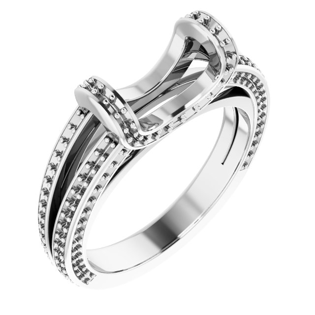Bar-Set Accented Engagement Ring