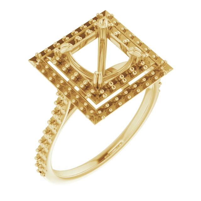 Double Halo-Style Engagement Ring