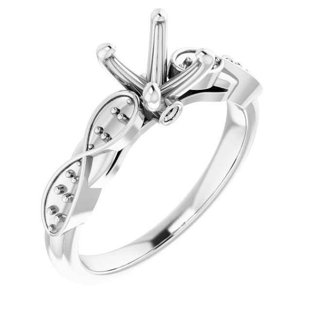 Accented Infinity-Inspired Engagement Ring