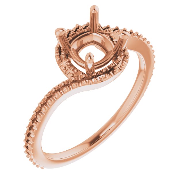 Halo-Style Bypass Engagement Ring