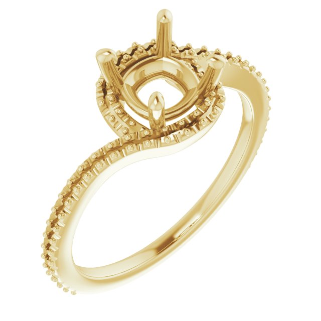 Halo-Style Bypass Engagement Ring