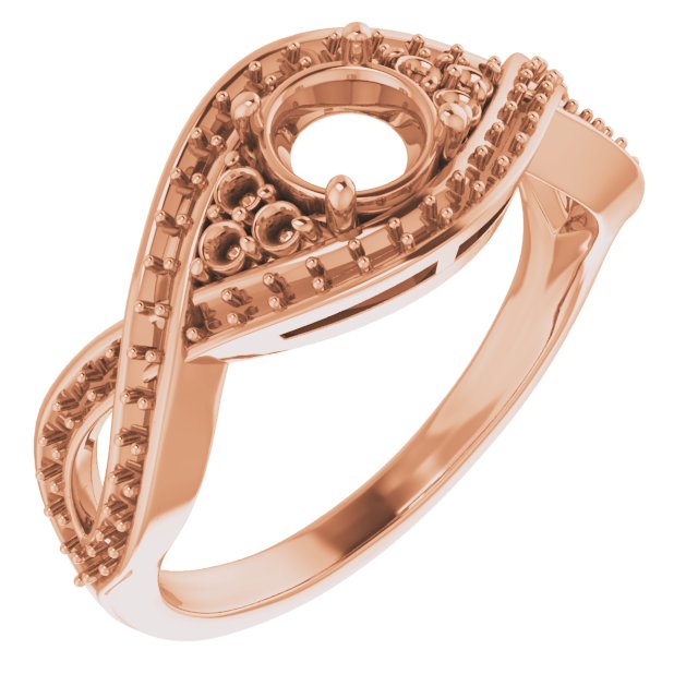 Accented Twisted Bypass Engagement Ring or Band