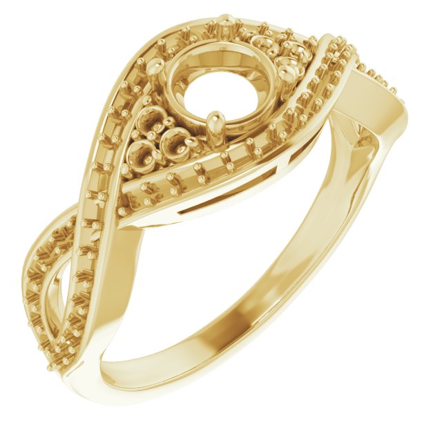 Accented Twisted Bypass Engagement Ring or Band