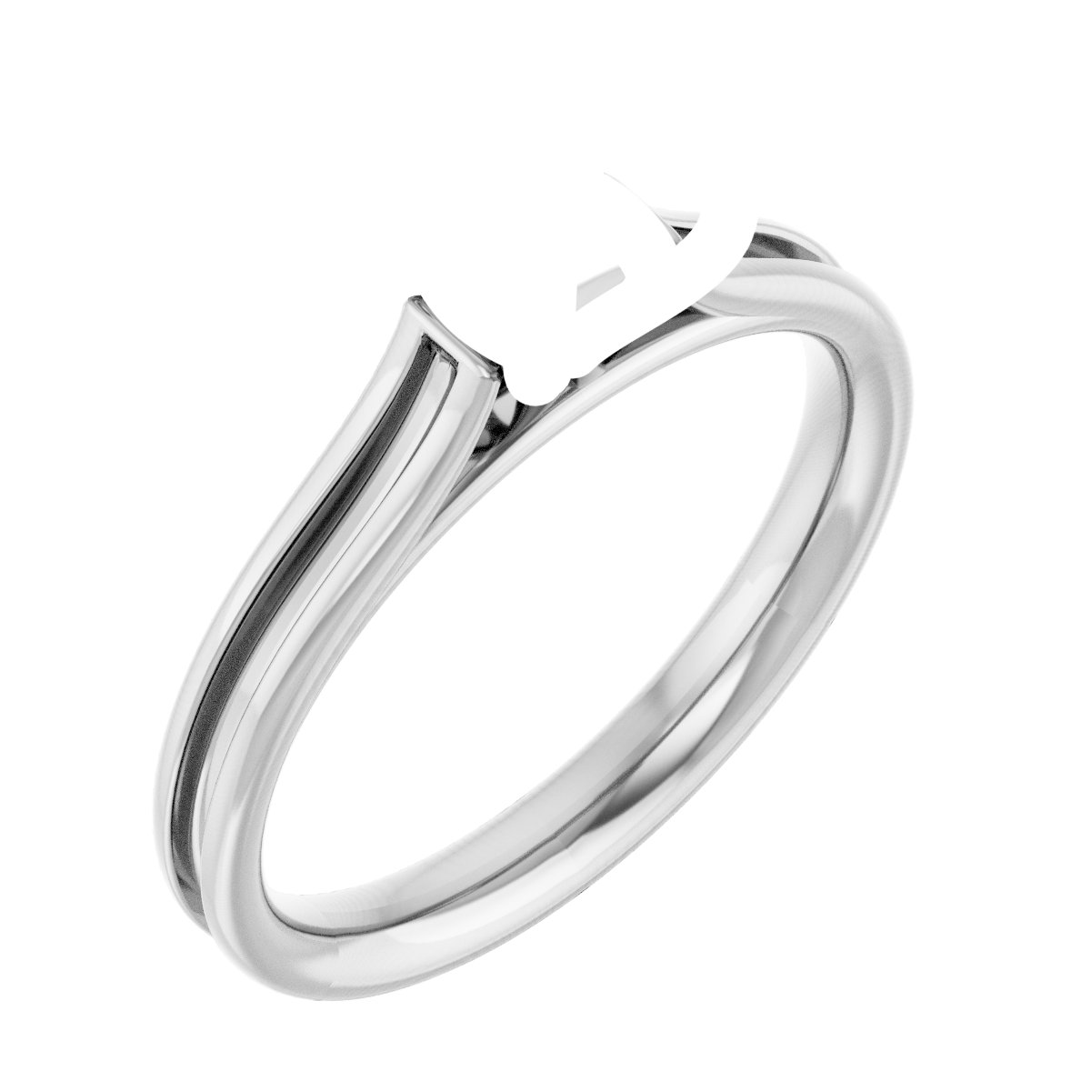 Accented Cathedral Engagement Ring