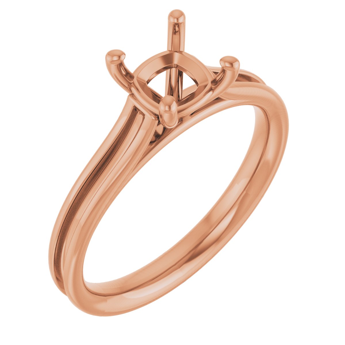 Accented Cathedral Engagement Ring