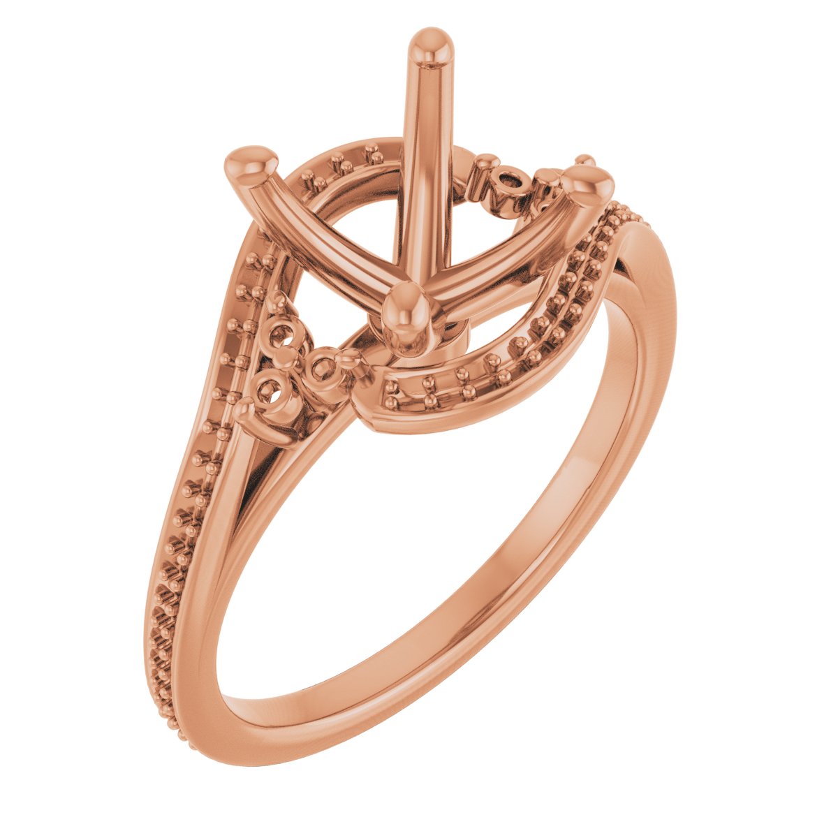 Accented Bypass Engagement Ring