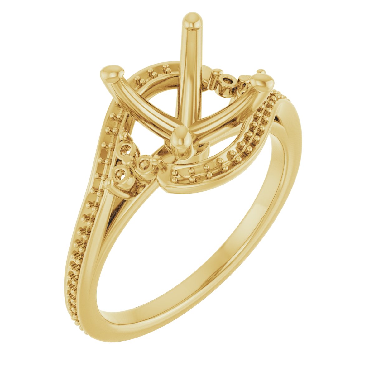 Accented Bypass Engagement Ring