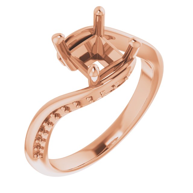 Accented Bypass Engagement Ring