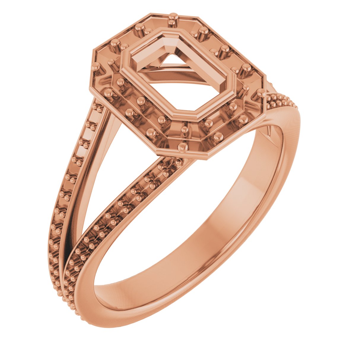 Bezel-Set Halo-Style Engagement Ring