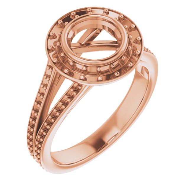 Bezel-Set Halo-Style Engagement Ring