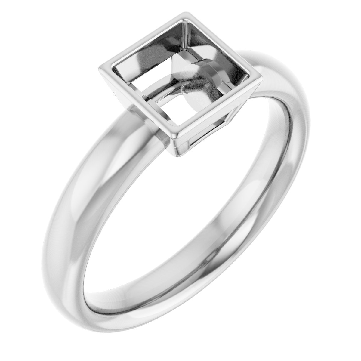 Bezel-Set Solitaire Engagement Ring