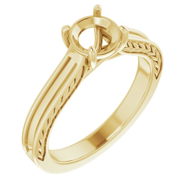 Accented Sculptural Engagement Ring or Band