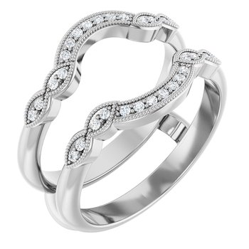 Platinum .125 CTW Diamond Ring Guard Ref 12335463