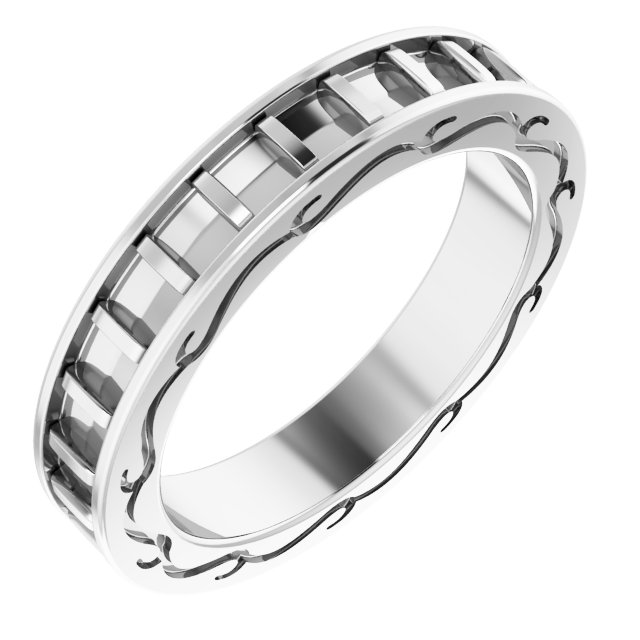 14K White 1.75 CTW Diamond Square Eternity Band Size 5 Ref 12130571