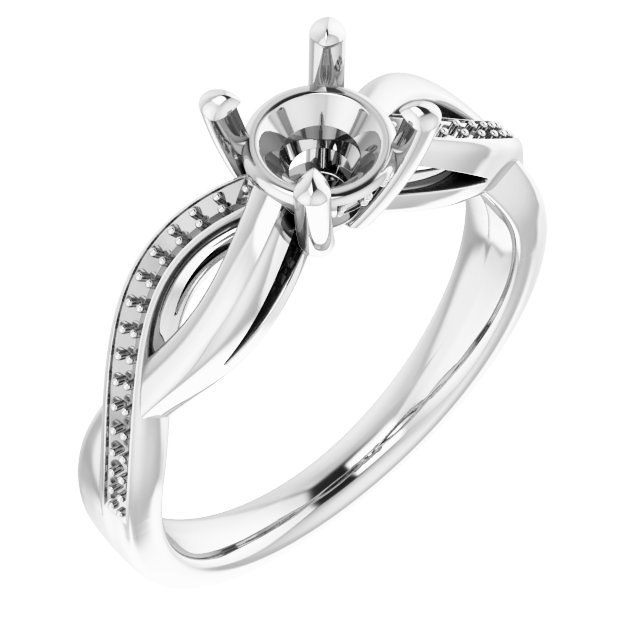 Accented Infinity-Inspired Engagement Ring