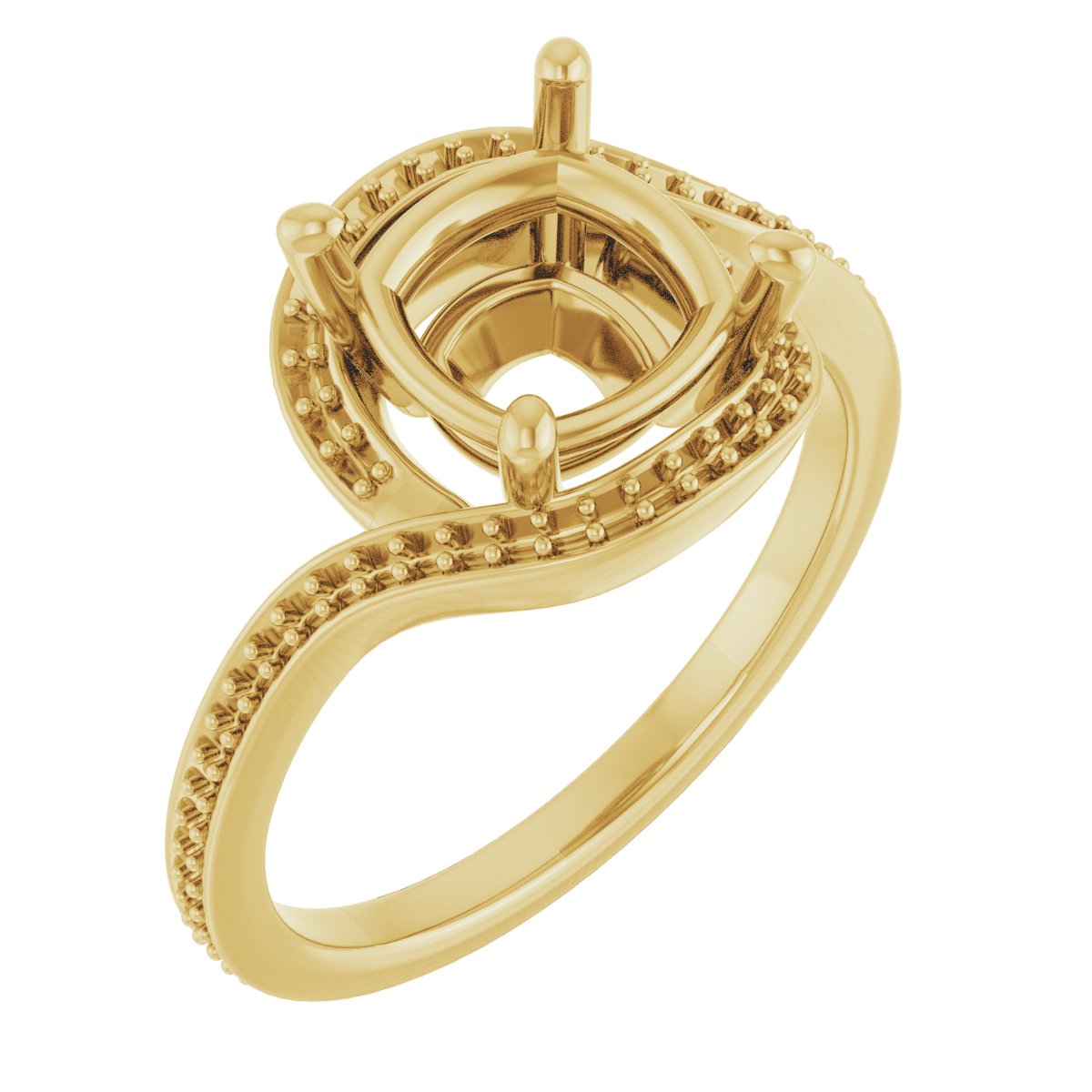 Halo-Style Bypass Engagement Ring