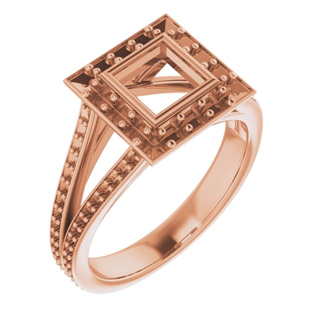 Bezel-Set Halo-Style Engagement Ring