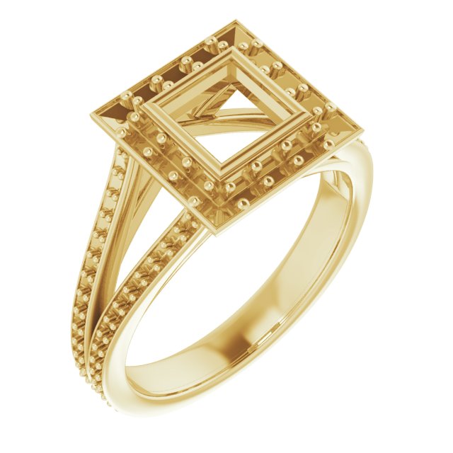 Bezel-Set Halo-Style Engagement Ring