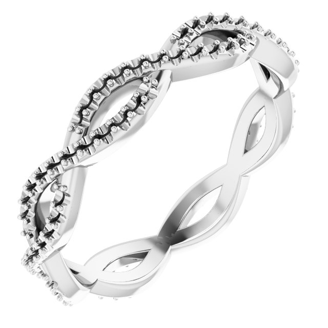 Platinum .33 CTW Diamond Infinity Inspired Eternity Band Size 8 Ref 12512589