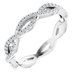 14K White 3/8 CTW Natural Diamond Infinity-Inspired Eternity Band Size 8