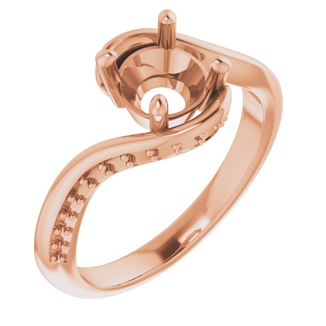Accented Bypass Engagement Ring