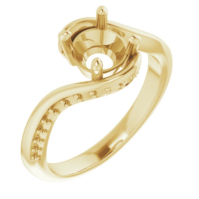 Accented Bypass Engagement Ring