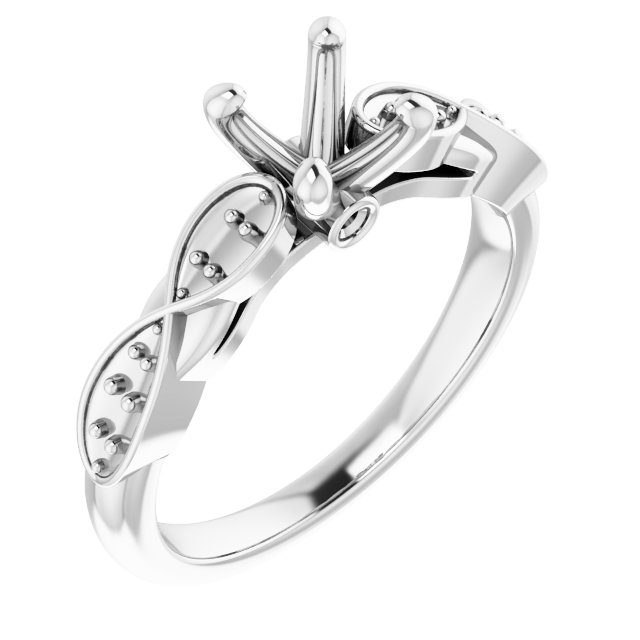 Accented Infinity-Inspired Engagement Ring