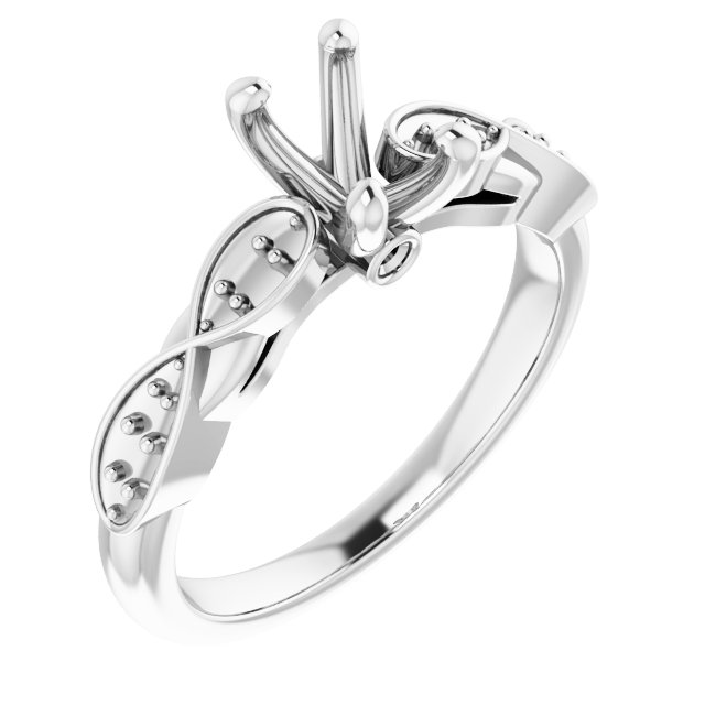 Accented Infinity-Inspired Engagement Ring