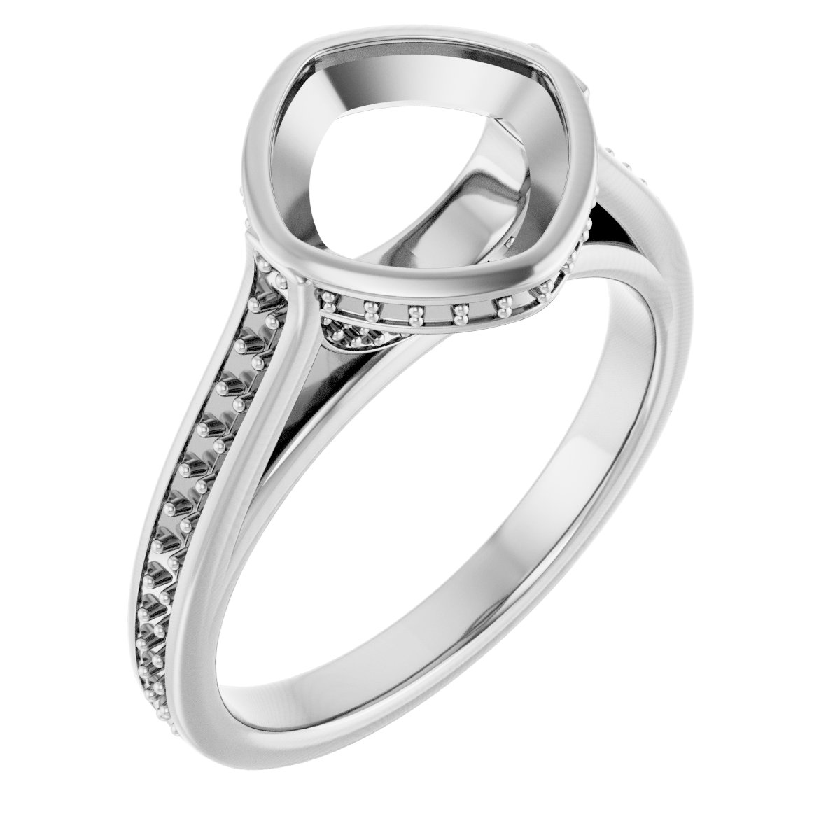 Bezel-Set Accented Engagement Ring