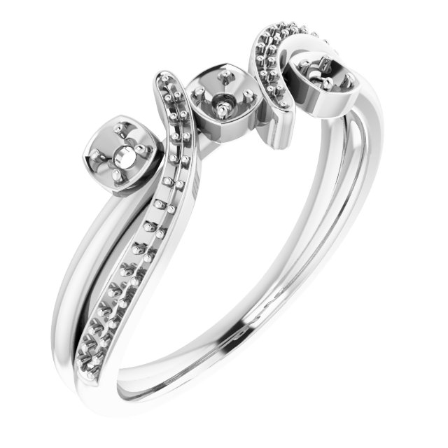 14K White 1/5 CTW Natural Diamond Ring