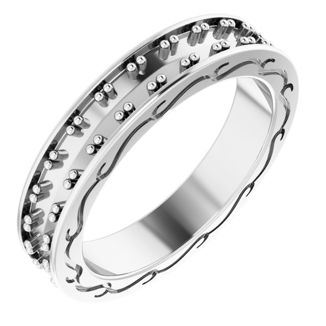 14K White 1 CTW Diamond Round Eternity Band Size 6 Ref 12152240