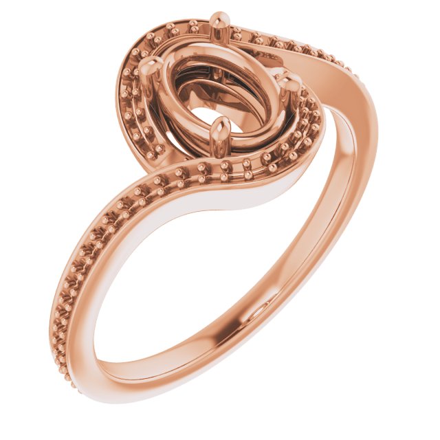 Halo-Style Bypass Engagement Ring