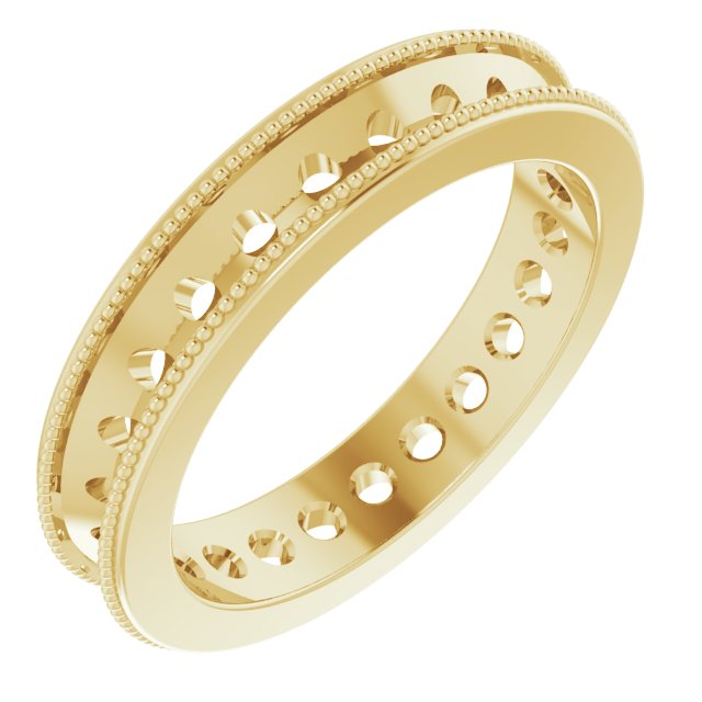 Channel-Set Milgrain Edge Eternity Band