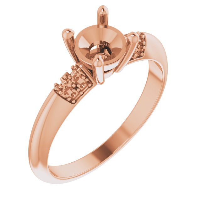 Accented Knife-Edge Engagement Ring