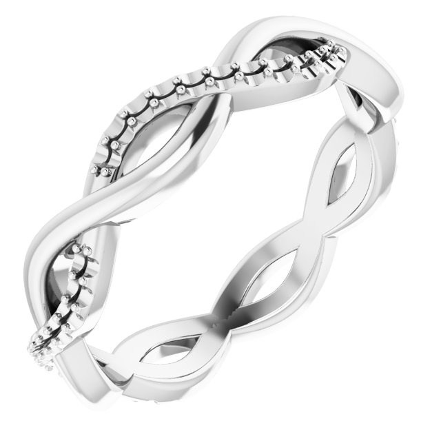 Platinum .20 CTW Diamond Infinity Inspired Eternity Band Size 5.5 Ref 12449480