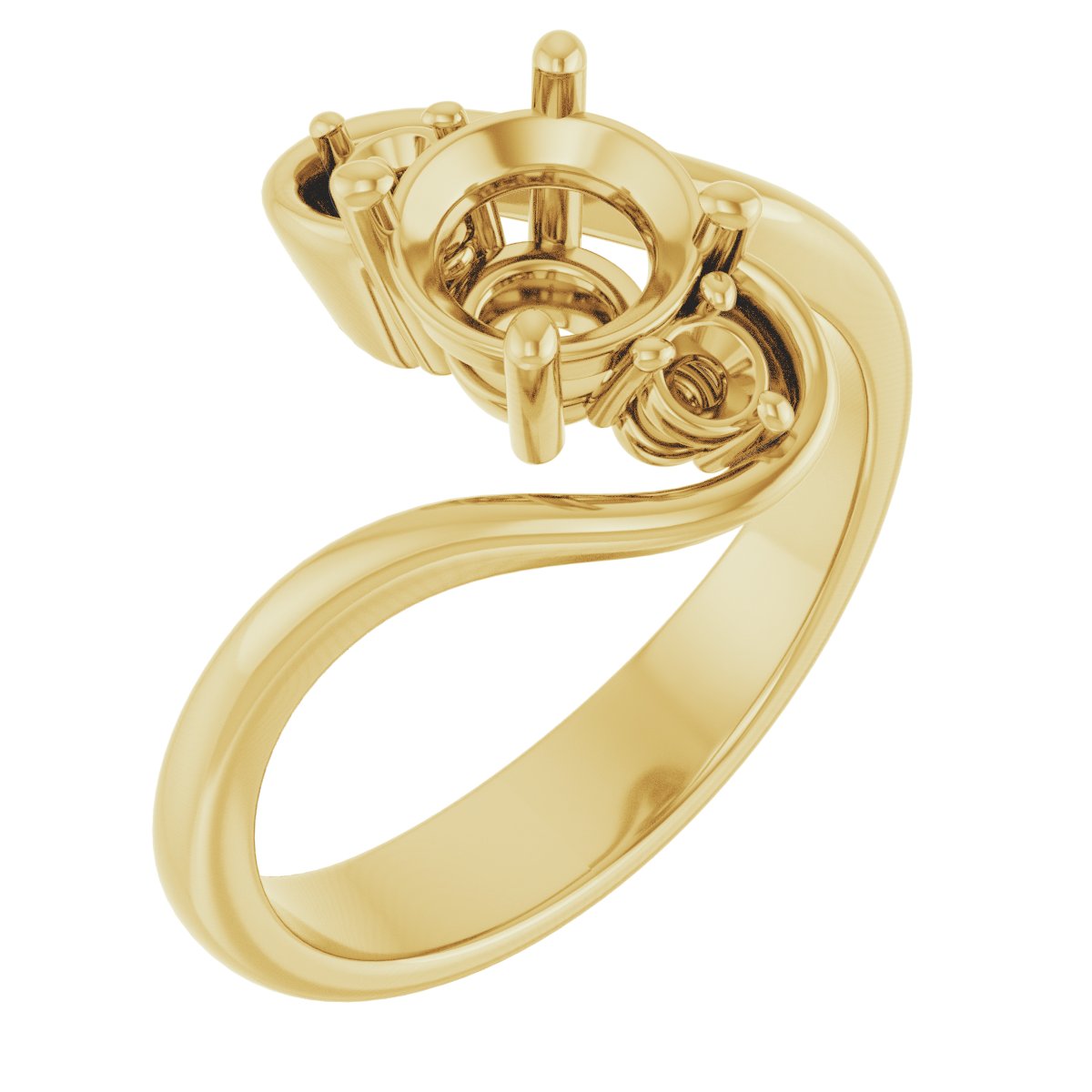 Three-Stone Bypass Engagement Ring