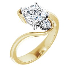 Three-Stone Bypass Engagement Ring