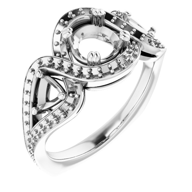 Criss-Cross Halo-Style Ring