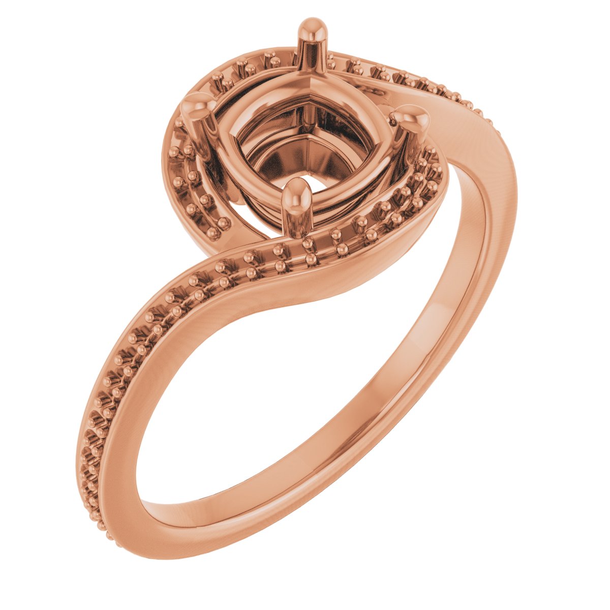 Halo-Style Bypass Engagement Ring
