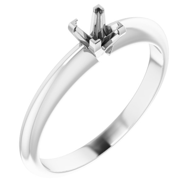 V-Prong Solitaire Engagement Ring