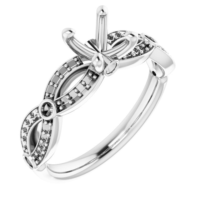Accented Infinity-Inspired Engagement Ring